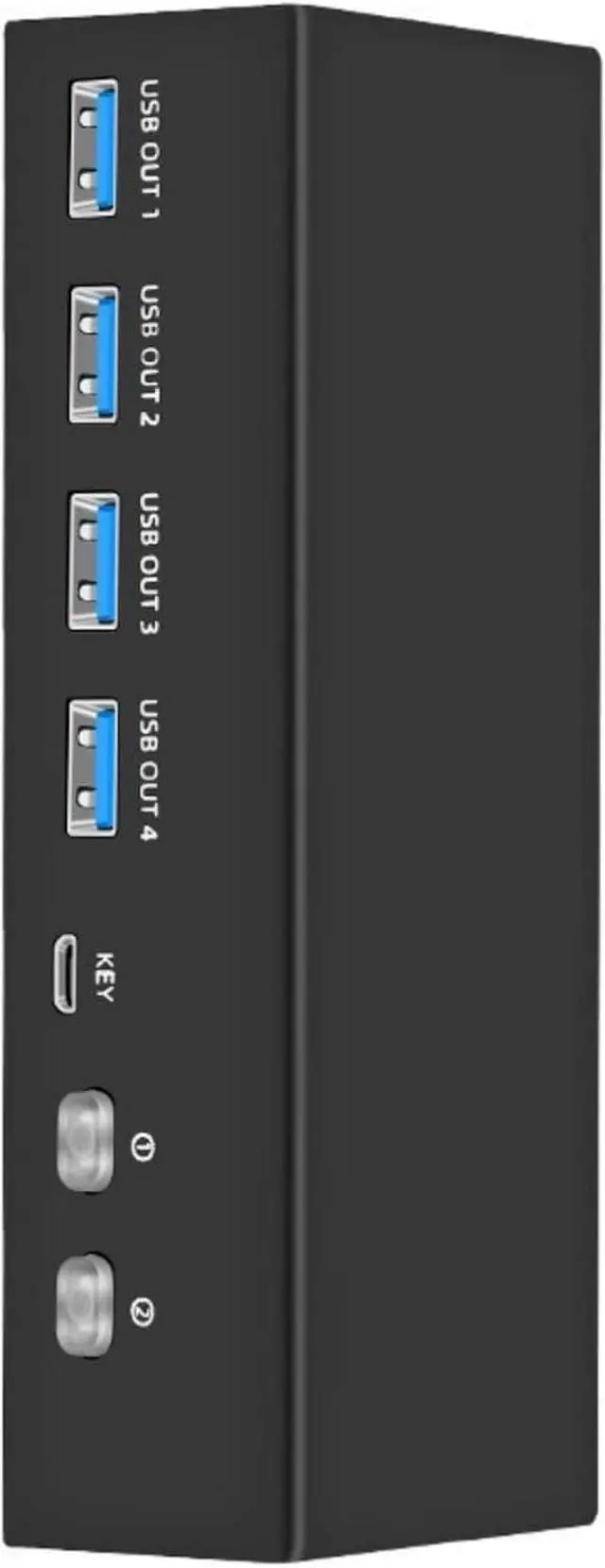 Alt view image 6 of 7 - Ennovor Displayport KVM Switcher for 2 Computers USB3.0 KVM Switcher 2 in 2 Out 4 USB3.0 Port for Mouse Monitors Accessories
