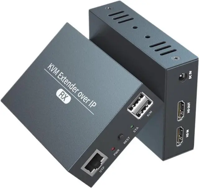 Main image of Ennovor HDMI KVM Extender Over IP RJ45 Ethernet Network KVM Extender USB HDMI 200M Over UTP/STP KVM Extender CAT5 CAT6(One TX,UK Power Plug)