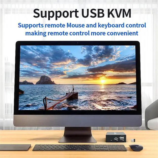 Alt view image 3 of 7 - Ennovor 150M HDMI KVM Extender 1080p HDMI Repeater Mouse Keyboard Extender CAT5e CAT6 Ethernet Cables Splitter Support Mouse Keyboard