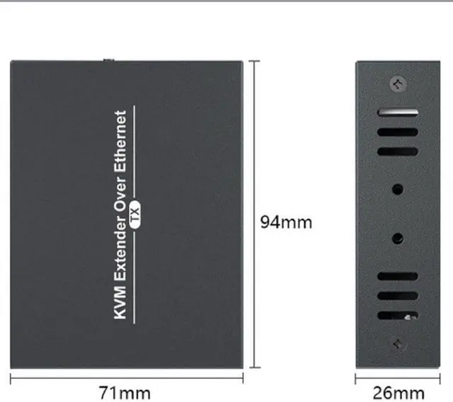 Alt view image 6 of 7 - Ennovor KVM Extender Over Ethernet, Plug and Play Spare Parts, HDMI Transmitter and Receiver with USB A Cable and Power Adapter