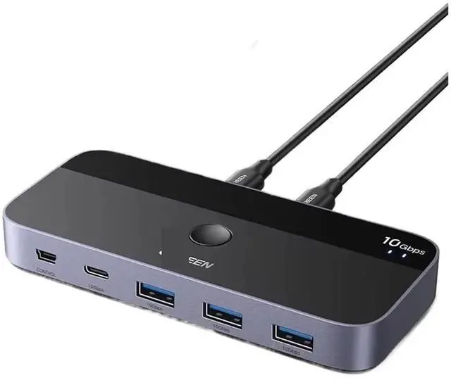 Main image of Ennovor UGREE*N 10Gbps USB C Switch 2 PCs Sharing 4 Devices USB C 3.2 Switcher for PC Keyboard, Mouse, Printer and Scanner USB Switch