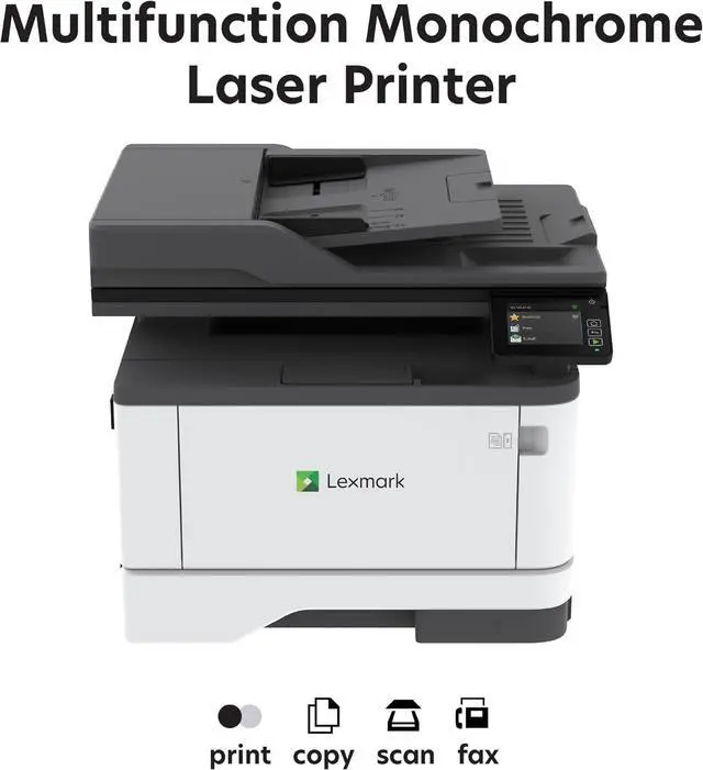 Alt view image 2 of 7 - LEXMARK MX331adn Black and White All-in-One Printer with Touchscreen, Laser Device with Optional Wireless Connection, Duplex Printing and Analogue Fax (3-Series) (29S0150) (1) (1)