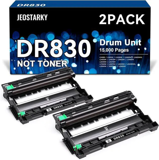 Main image of Compatible DR830 Drum Unit (NOT Toner) Replacement for Brother DR830 DR-830 Drum use with HL-L2460DW HL-L2405W HL-L2400D HL-L2480DW MFC-L2820DW MFC-L2820DW XL DCP-L2640DW Printer (2 Pack)