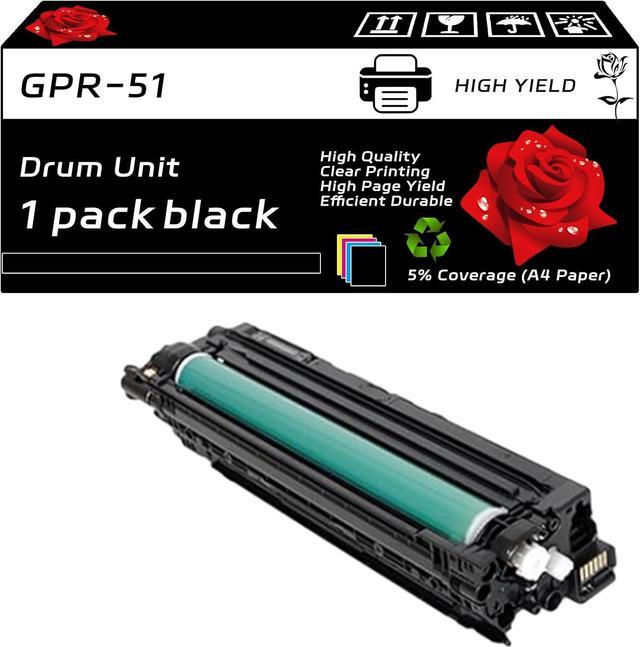 GPR-51 Drum Unit Compatible For Canon ImageRUNNER Advance C250iF C255iF C350iF C350P C355iF Printers,with Chip Large Printing Demands (Cyan