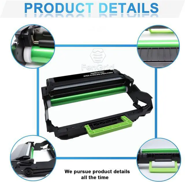 Alt view image 4 of 5 - Ennovor 55B0ZA0 Imaging Unit, Black, 40,000 Page Yield, Works with Printer Models Lexmark Lexmark MS331 MS331dn MS431 MS431dn MS431dw MX331 MX331adn MX431 MX431adn MX432adwe