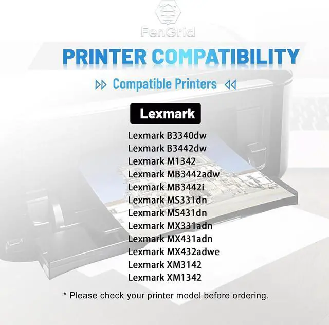 Alt view image 2 of 5 - Ennovor 55B0ZA0 Imaging Unit, Black, 40,000 Page Yield, Works with Printer Models Lexmark Lexmark MS331 MS331dn MS431 MS431dn MS431dw MX331 MX331adn MX431 MX431adn MX432adwe
