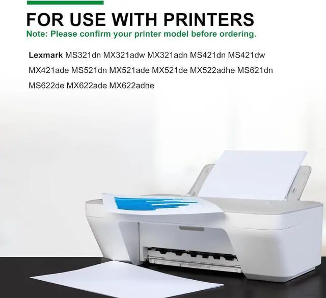 Alt view image 2 of 6 - 56F0Z00 Drum Unit Replacement for Lexmark 56F0Z00 Drum Unit for Lexmark MS321 MS421 MS521 MX522adhe MS621dn MS622 Series Printer