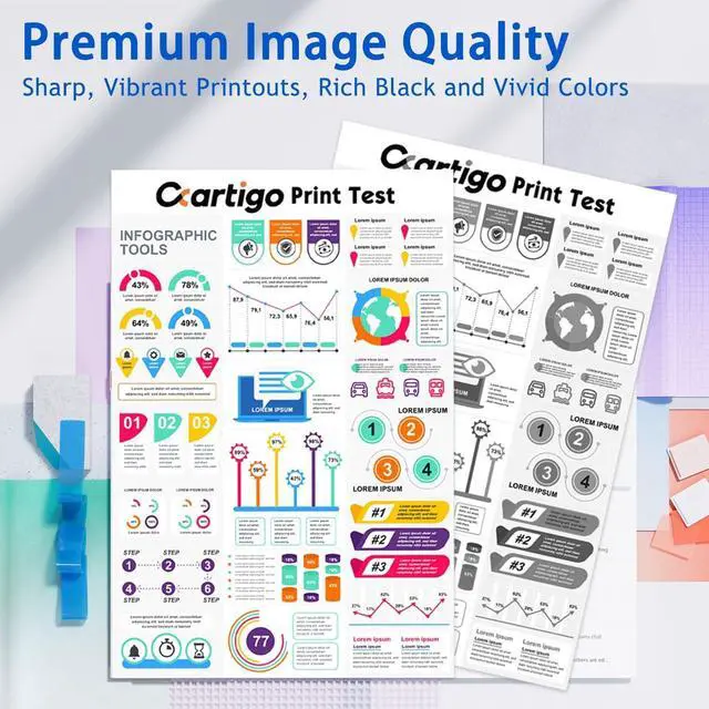 Alt view image 4 of 7 - Ennovor TN227 TN-227BK/C/M/Y High Yield Toner Cartridge 4 Pack Replacement for TN-227 TN 227 Compatible with Brother HL-L3270CDW HL-L3230CDW HL-L3210CW HL-L3290CDW MFC-L3710CDW Printer