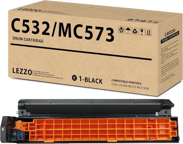 Main image of MC573 C532 Drum Unit 1-Pack Black 46484104 46484103 46484102 46484101 Imaging Drum Replacement for OKI C532 C532dn MC573 MC573dn Printer High Yield -20,500 Pages