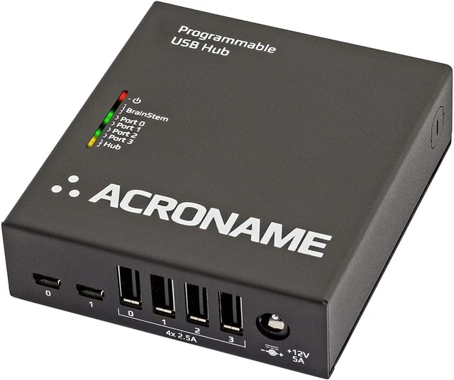 Alt view image 6 of 6 - Acroname USBHub3+ Programmable 9-Port USB 3.2 Hub 2-Host 4A Charge S79