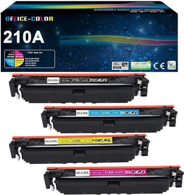 Main image of Ennovor 210A Toner Cartridge 4 Pack Replacement for HP 210A Works with HP Color Laser Pro MFP 4301fdw 4301fdn Pro 4201dw 4201dn Printer Ink (Black,Cyan,Yellow,Magenta)