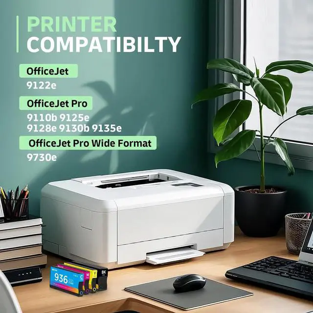 Alt view image 4 of 6 - 936 936xl 936 XL Black Ink Cartridges 2 Black Replacement for HP 936 936 XL 936xl Ink Cartridges Works with OfficeJet 9120 OfficeJet Pro 9110 9120 9130