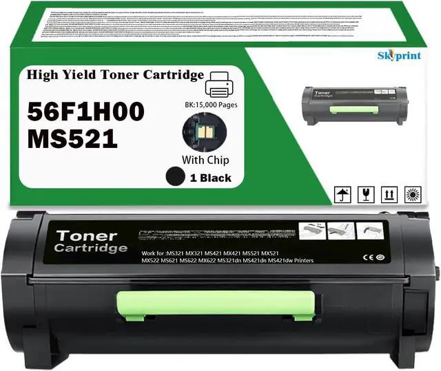 Main image of Ennovor High Yield 56F1H00 Black Toner Cartridge 15,000 Pages Compatible for MS321 MX321 MS421 MX421 MS521 MX521 MX522 MS621 MS622 MX622 MS321dn MS421dn MS421dw Printers