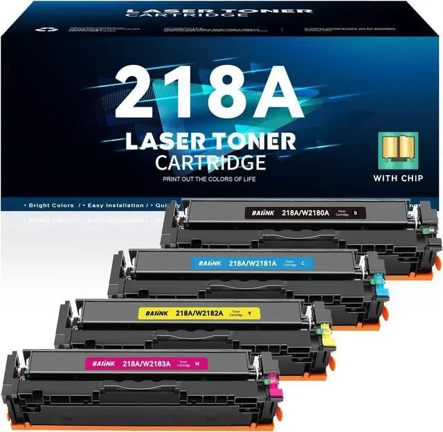Main image of Ennovor 218A Toner Cartridge 4 Pack (with Chip) Replacement for HP 218A 218X Compatible for Color Pro 3201dw MFP 3301fdw 3301sdw 3301cdw 3201 3301 Printer W2181A W2182A W2183A (B/C/Y/M)