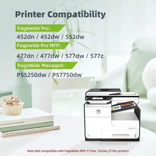 Alt view image 2 of 7 - 972X Ink Cartridges Replacement for HP 972X 972A Compatible with HP Pagewide Pro MFP 477DW Pagewide Pro 577DW 552DW 477DW 477DN 452DW 577Z Printers (4 Pack, Black/Cyan/Magenta/Yellow)