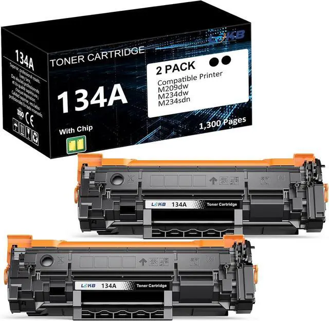 Main image of Ennovor 134A Black Toner Cartridges (with Chip) Replacement Compatible for 134A 134X W1340A W1340X Toner Cartridges Work with M209dw MFP M234dw M234sdw M234sdn Printer (2 Black)