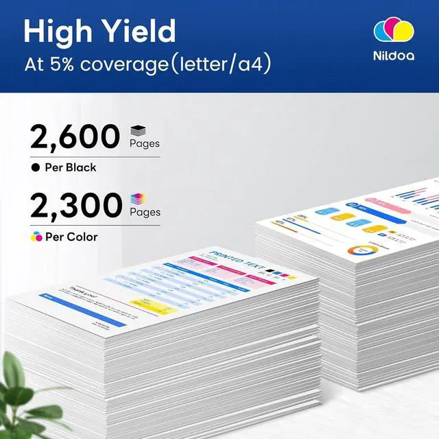 Alt view image 3 of 6 - Ennovor 414A Toner Cartridges 4 Pack with Chip Replacement for HP 414A Black Cyan Yellow Magenta Color Enterprise M455dn MFP M480f; Color Pro M454dn M454dw MFP M479fdn M479fdw Printer