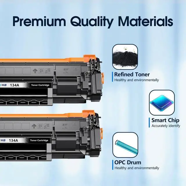 Alt view image 4 of 7 - Ennovor 134A Black Toner Cartridges (with Chip) Replacement Compatible for 134A 134X W1340A W1340X Toner Cartridges Work with M209dw MFP M234dw M234sdw M234sdn Printer (2 Black)