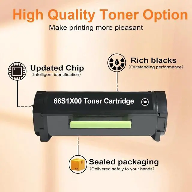 Alt view image 2 of 7 - Ennovor 66S1000 Toner Cartridge Compatible for MS531 MS531dw MS631 MS631dw MS632 MS632dwe MX532 MX532adwe MX632 MX632adwe Printers (1 Black)