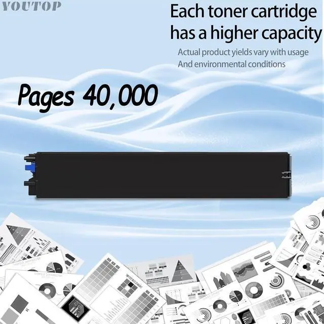 Alt view image 3 of 6 - Ennovor MX61NT MX-61NT Black Toner Cartridge (MX-61NTBA) Compatible for Sharp MX-2630N MX-2651 MX-3050N MX-3070N MX-3071 MX-3550N MX-3551 MX3561 MX3571 MX4051 MX4061