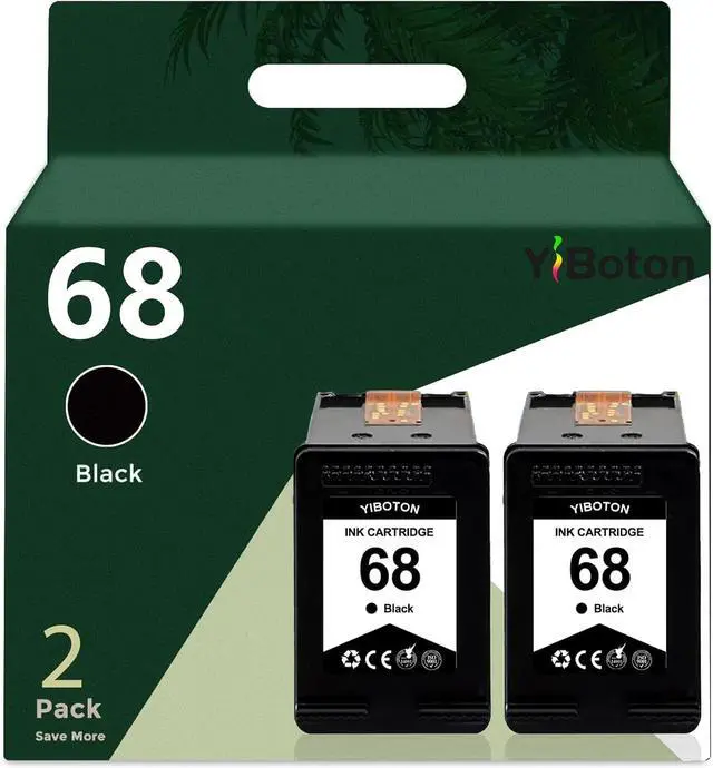 Main image of Ennovor High Yield 68 Black Ink Cartridges 7FP21TN Compatible for HP 68 68XL Ink for Envy 6152e 6155e 6552e 6555e 6558e Printer (2-Pack Black)
