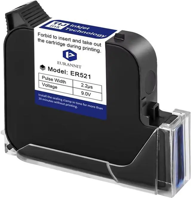 Main image of Ennovor Original Black Ink Cartridge ER521, 72ml Quick Dry Solvent Ink Replacement for 1inch/25.4mm Handheld Inkjet Printer E15-1 /E16-1 /E11-1 /E50