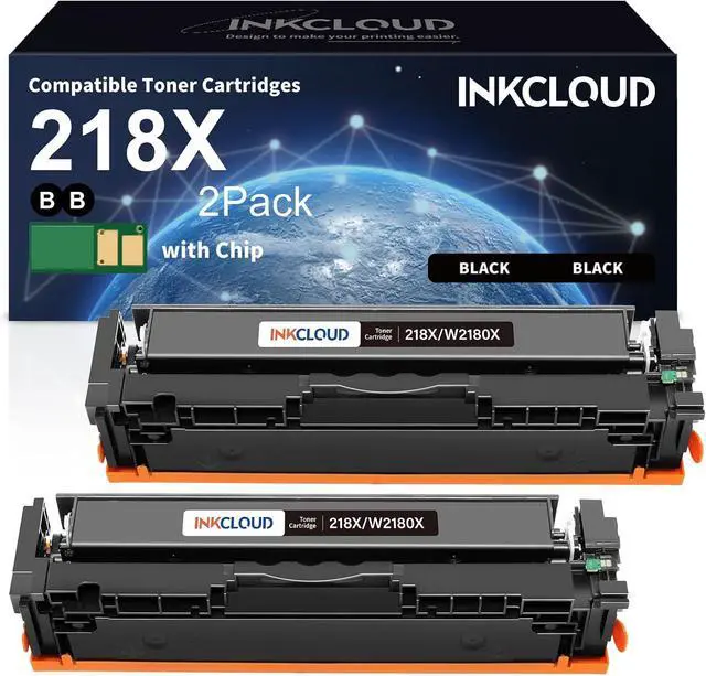 Main image of Ennovor 218X Black Toner Cartridge High Yield Replacement for HP 218X W2180X 218A W2180A Work with HP Color Laserjet Pro 3201DW MFP 3301FDW 3301SDW 3301CDW Printer, 2Pack