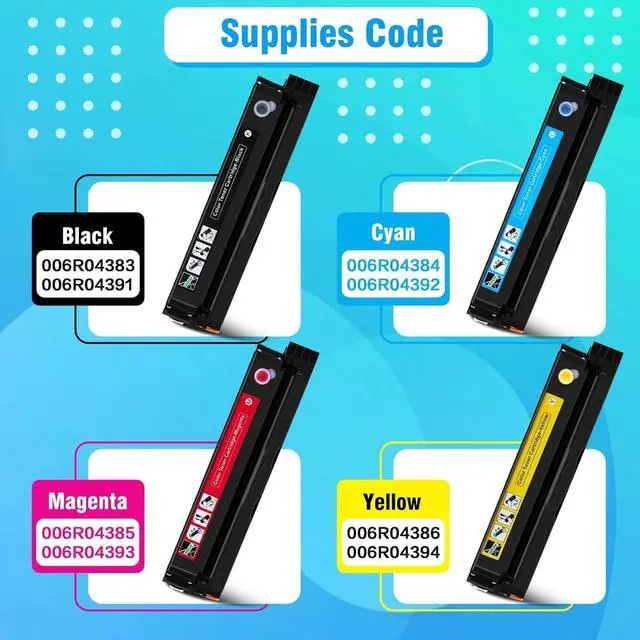 Alt view image 5 of 7 - Ennovor 4 Pack for Xerox C235 C230 Toner Cartridge (with Chip),006R04391 006R04392 006R04393 006R04394 High Capacity 2,500-3,000 Pages Ink Cartridge Bundle for C230/DNI C235/DNI Color Printer (4 Pack)