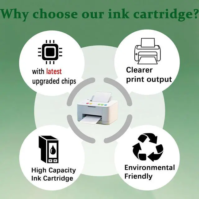 Alt view image 4 of 7 - Ennovor 68 Ink Cartridges Replacement for 68 Ink Cartridges Black and Color Combo Pack Work for Envy 6155e, 6555e, 6552e, 6558e, 6152e,6552,6558,6152 e Printers (1 Black, 1 Tri-Color)