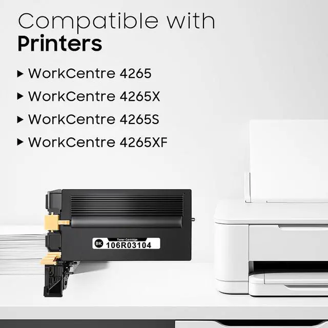Alt view image 2 of 6 - Ennovor WorkCentre 106R03104 4265 Toner Cartridge Replacement for Xerox 4265 106R03104 Black Toner Work with WorkCentre 4265 4265X 4265S 4265XF Printer (1-Pack Black, 25,000 Page)