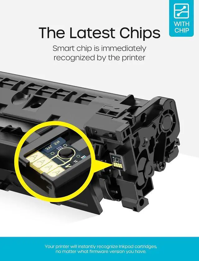 Alt view image 4 of 7 - Ennovor 210A 210X Toner Cartridges 4 Pack High Yield Compatible for HP 210A Toner Cartridges Work for HP Color Laserjet MFP 4301fdw 4301fdn Pro 4201dw 4201dn Series Printer W2100A W2100X (with Chip)
