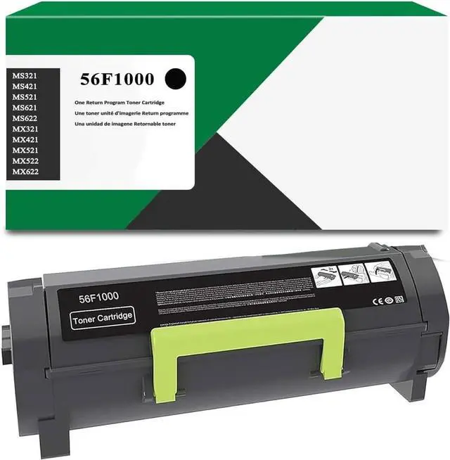 Main image of Ennovor 56F1000 Black Toner Cartridge Compatible with Lexmark 56F1000 56F000G Toner for MS621 MS321 MS421 MS521 MS622 MX321 MX421 MX521 MX522 MX622 Laser Printer 6,000 Pages