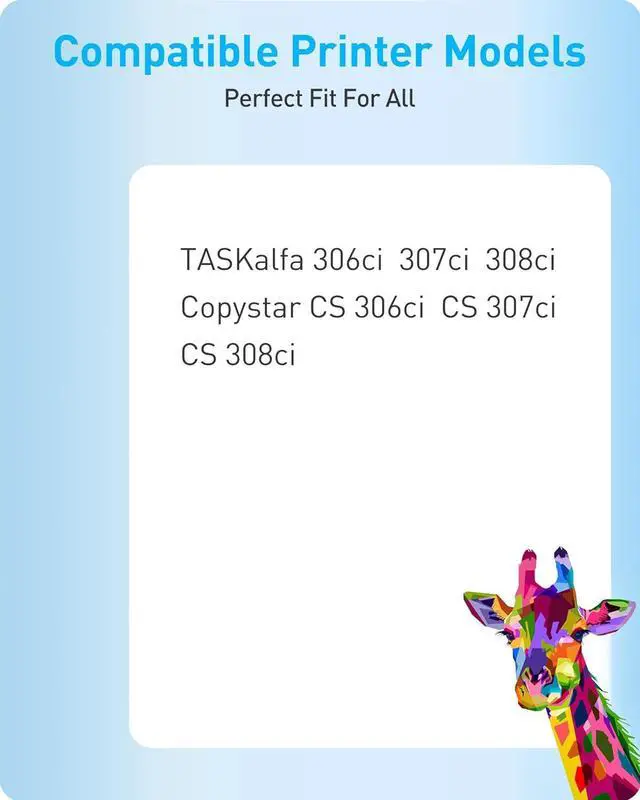 Alt view image 2 of 6 - Ennovor MasaiMara TK-5197 TK5197 Compatible Toner Cartridge for Kyocera TASKalfa 306ci 307ci 308ci and Copystar CS 306ci CS 307ci CS 308ci Printer (Black Cyan Magenta Yellow, 4-Pack)