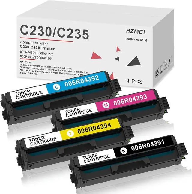 Main image of Ennovor Extra High Yield C230 C235 Toner Cartridge 006R04391 006R04392 006R04393 006R04394 Toner with New Chip Compatible for Xerox C230 C235 Printer 4 Pack,Black Cyan Magenta Yellow