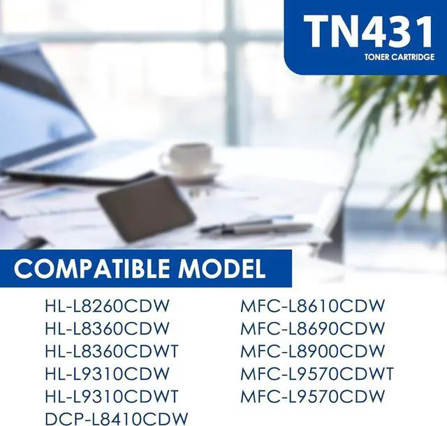 Alt view image 2 of 7 - Ennovor TN431Y TN431 Toner Cartridge, Compatible for Brother TN-431 Yellow Toner Cartridge HL-L8260CDW HL-L8360CDW MFC-L8610CDW MFC-L8900CDW HL-L9310CDW Printer , Yellow (1 Pack)