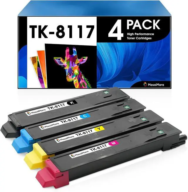 Main image of Ennovor MasaiMara TK8117 TK-8117 TK-8117K TK-8117C TK-8117M TK-8117Y High Capacity Compatible Toner Cartridges Replacement for Kyocera ECOSYS M8124cidn M8130cidn Printer (4-Pack)
