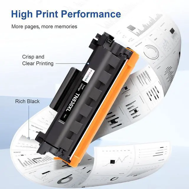 Alt view image 3 of 7 - Ennovor Compatible TN830XL Toner Cartridge for Brother Printer Replacement for Brother TN830 TN-830 TN-830XL Black Toner Cartridge for HL-L2400D HL-L2460DW HL-L2480DW HL-L2405W MFC-L2820DW Printer