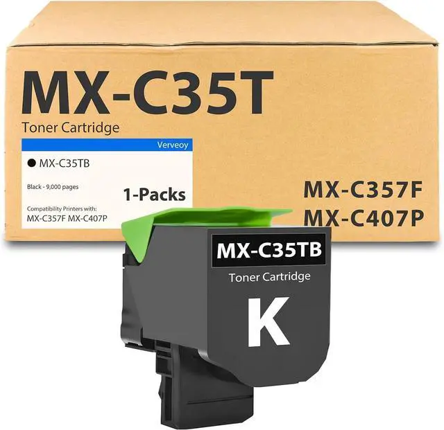 Main image of Ennovor MX-C35T MX C35T MX-C35TB Black Toner Cartridge Compatible with Sharp MX-C35TB MX-C35T MX C35T High Yield Toner Cartridge Replacement for MX-C357F MX-C407P Printers (1-Pack, Black)