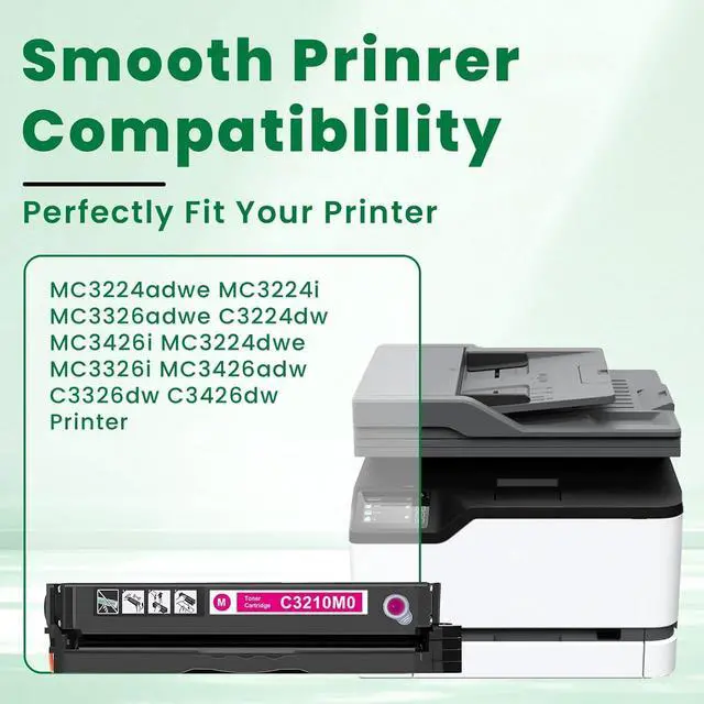 Alt view image 2 of 7 - Ennovor C3210M0 Magenta Toner Cartridge 1-Pack C3210 Toner Replacement for Lexmark C3210M0 Toner Cartridge for C3224 C3326 C3426 MC3224 MC3326 MC3426 Printer Ink