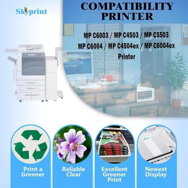 Alt view image 2 of 6 - Ennovor MP C6003 Toner Cartridge Black Cyan Yellow Magenta Replacement for Ricoh Aficio Lanier Savin MP C6003 C4503 C5503 C6004 C4504ex C6004ex Series Printer.(4-Pack 841849 841851 841852 841850)