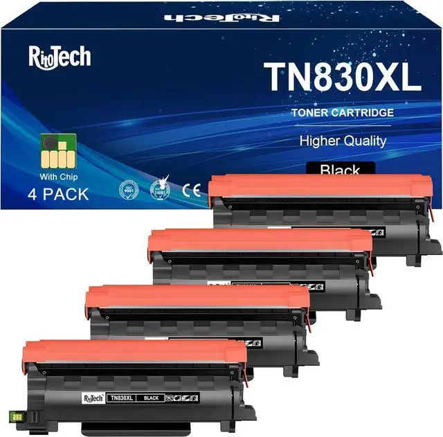 Main image of Ennovor TN830 TN-830XL Black Toner Cartridges - for Brother TN830 TN-830 TN-830XL TN830XL 830 830XL for Brother HL-L2460DW DCP-L2640DW HL-L2400D MFC-L2820DW HL-L2405W Printer,4 Pack (with Chip)