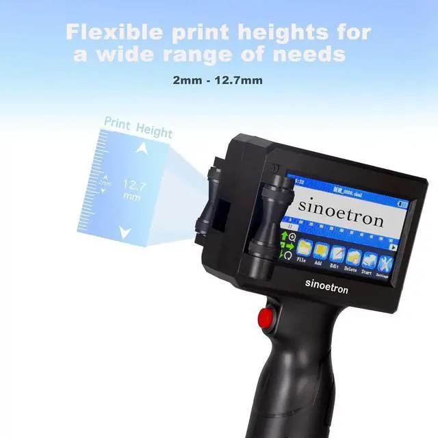 Alt view image 6 of 6 - Ennovor Handheld Inkjet Printer, 4.3" Portable Quick-Dry Inkjet Printer Gun, 0.5 Inch Nozzle for QR Codes, Barcodes, Dates & Logos on Any Surface.