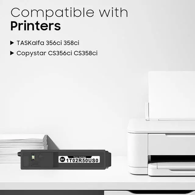 Alt view image 2 of 6 - Ennovor Compatible TK-5207 TK5207 Toner Cartridge Black 1-Pack 1T02R50CS0 Replacement for Kyocera TK-5207K TK5207K Toner Cartridge for TASKalfa 356ci 358ci and Copystar CS356ci CS358ci Printer