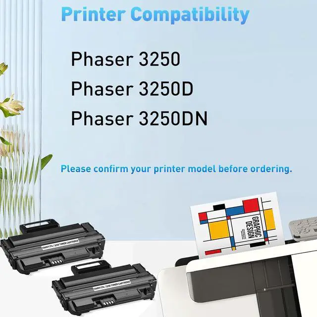 Alt view image 2 of 6 - Ennovor Compatible 3250 Toner Cartridge Replacement for Xerox 106R01374 | Works with Xerox Phaser 3250 3250D 3250DN Printer | High Yield - 5,000 Pages (Black, 2-Pack)
