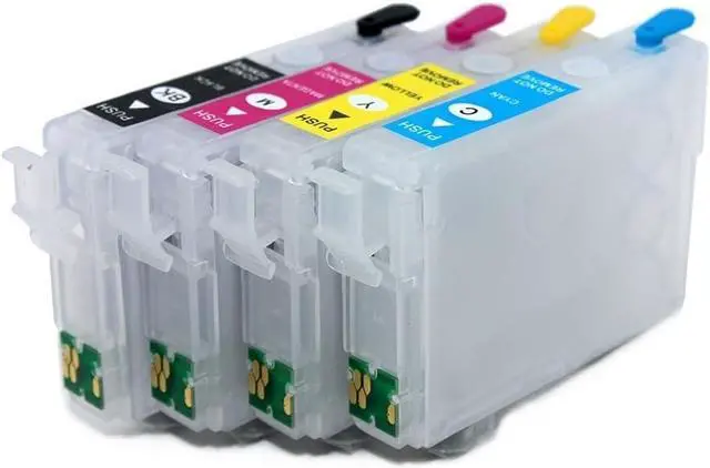 Alt view image 3 of 5 - Ennovor 4PC/Set 232 232XL Refill Ink Cartridge with Chip for Epson Workforce WF-2950 WF-2930 XP-4200 XP-4205 Printer
