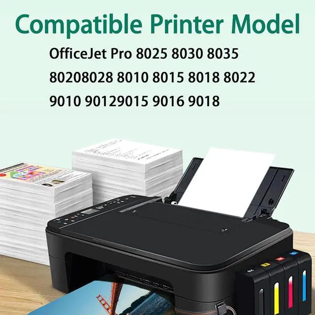Alt view image 2 of 6 - Ennovor 910XL Eligible for Ink Cartridges Use for HP Printers Officejet Pro 8010e 8012e 8015e 8020e 8024e 8025e 8028e 8035e 3JB41AN 5 Combo Pack (Cyan Magenta Yellow Black 2 pcs)