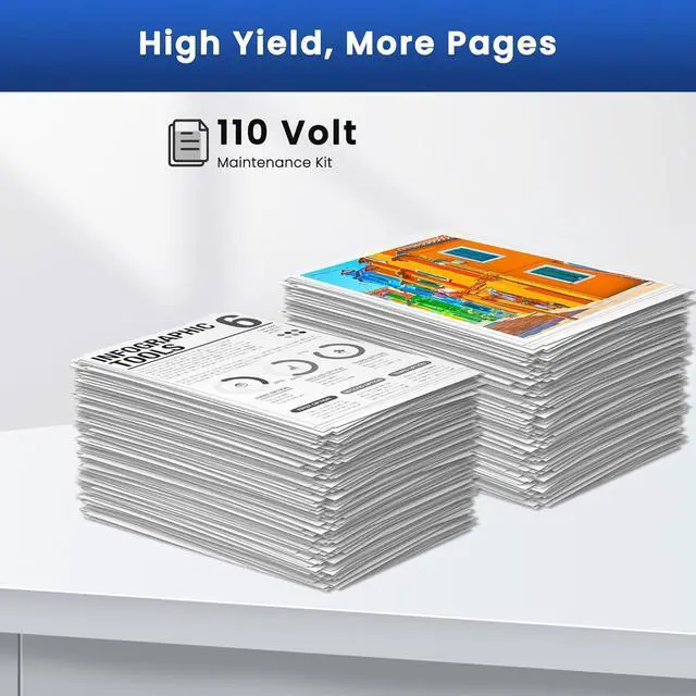 Alt view image 3 of 6 - Ennovor RM1-8054 (RM2-5177) Maintenance Kit (110V) Replacement for HP RM1-8054 Fuser Works with Pro M351 M451 Printer Includes RM1-8054 Fuser Tray 1 & 2 Rollers