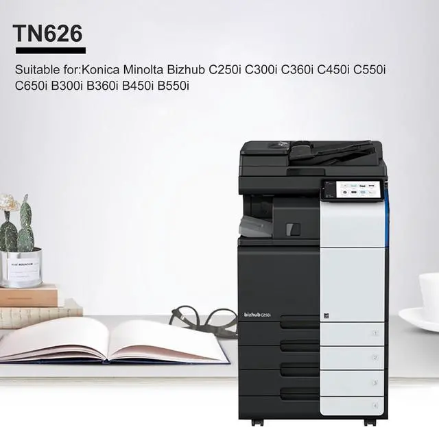 Alt view image 2 of 6 - Ennovor MS.R TN626 TN328 TN330 TN628 Toner Cartridge Compatible forTN626 Black Konica Minolta Bizhub C300i C360i C250i C7130i C450i C550i C650i(1 Pack)