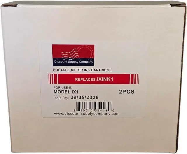 Alt view image 5 of 6 - Ennovor Two-Pack IXINK1 Compatible Fluorescent Ink Cartridge for Quadient iX-1 Mailing Machine, Fluorescent Red, 90 Day Warranty