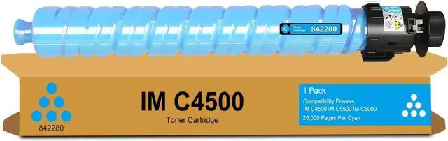 Main image of Ennovor Vylent IM C4500 C6000 Cyan Toner Cartridge High Yield Replacement for Ricoh 842282 Savin Lanier IM C4500 IM C5500 IM C6000 Printer Ink 1-Pack